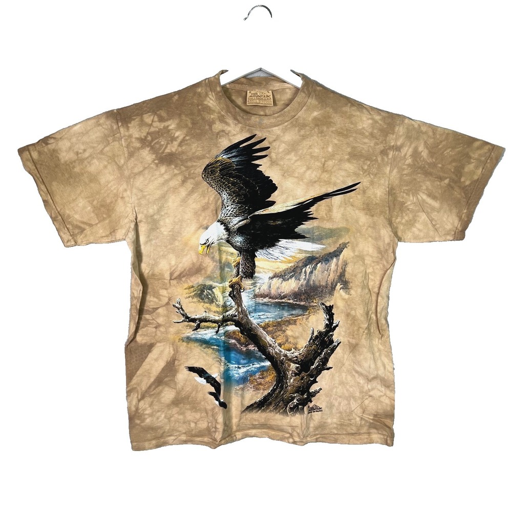Vintage The Mountain Bald Eagle Graphic 2000 Ted Blaylock Artist Sz L EUC